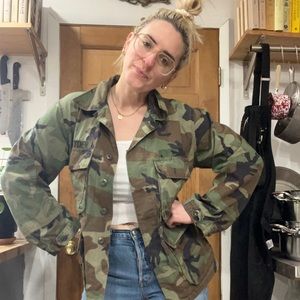 Vintage Army Camo Coat